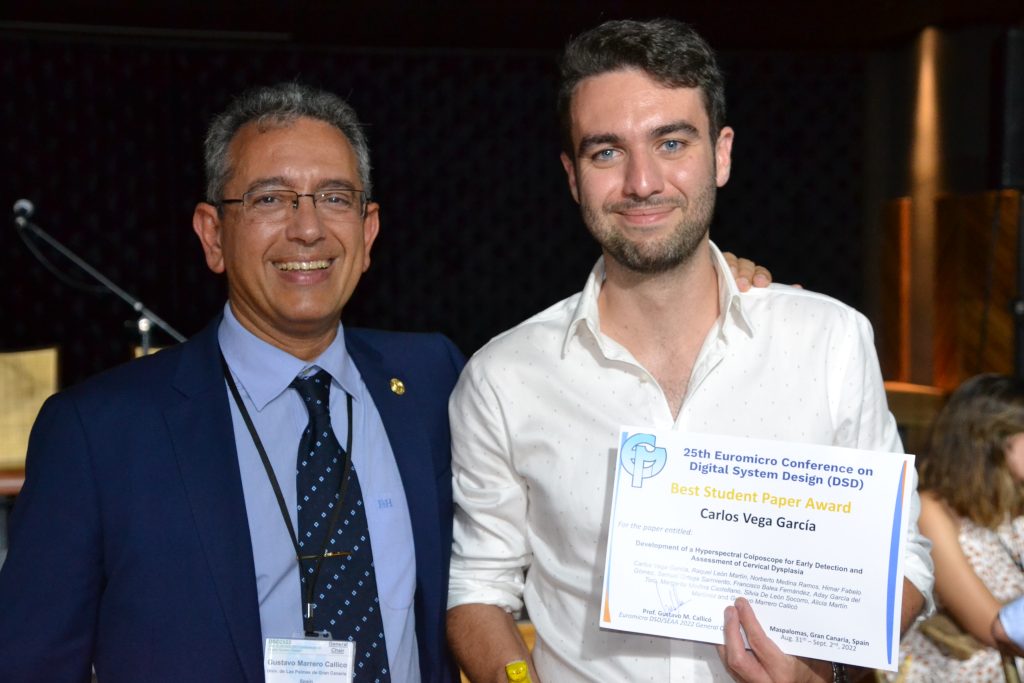 Imagen destacada de (El doctorando de la ULPGC, Carlos Vega, ganador del Best Student Paper en el Congreso Euromicro DSD 2022)