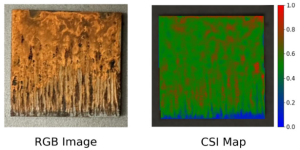 Fig. 1. Imagen en falso color del nivel de corrosión de una muestra metálica